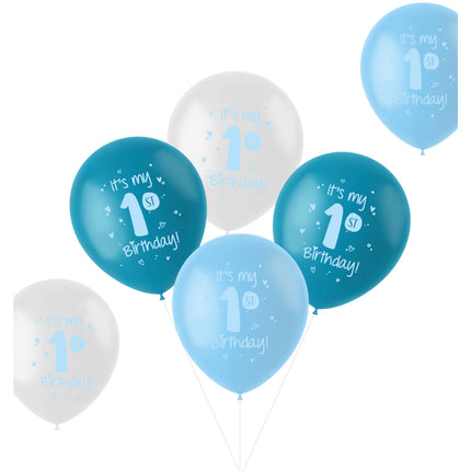 Balony It's My 1St Birthday Blue 33cm 6szt