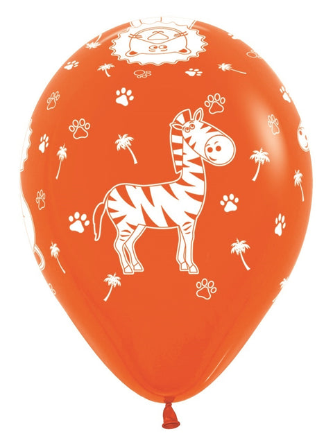 Balony Jungle Animals Mix 30cm 25szt