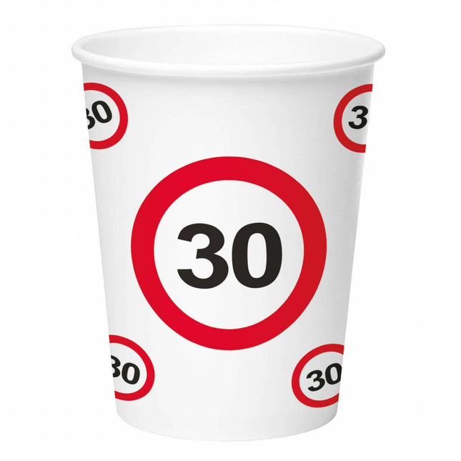 Kubki 30 Years Traffic Sign Cardboard 350ml 8szt