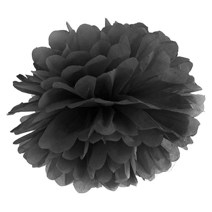 Pompon czarny 25 cm