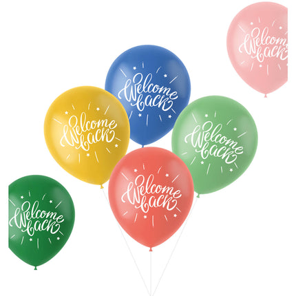 Balony Welcome Back Kolorowe 33cm 6szt