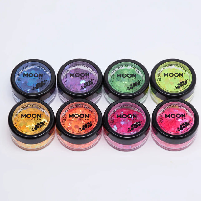 Moon Glow Neon UV Chunky Glitter Golden Yellow 3g