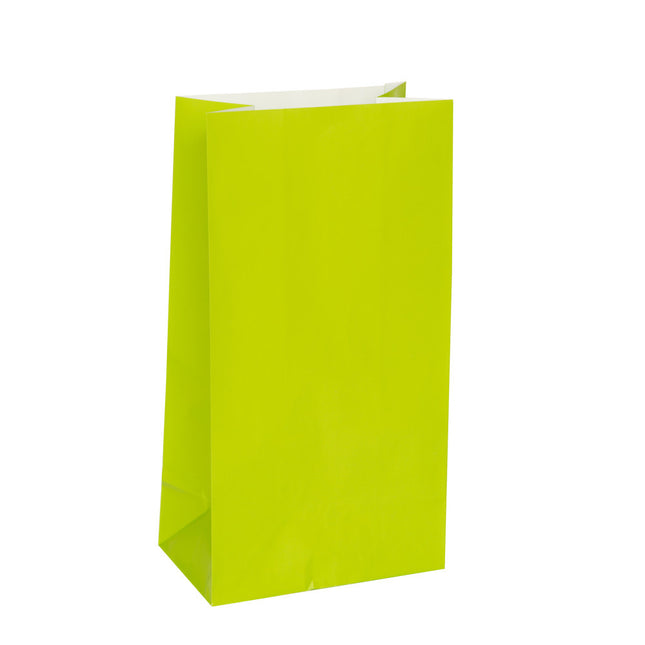 Torebki imprezowe Lime Green 25cm 12szt