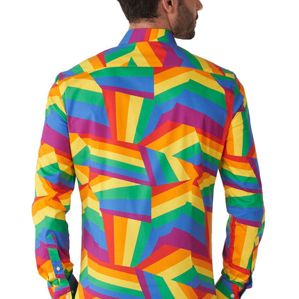 ZIG Zag Rainbow Shirt Men OppoSuits