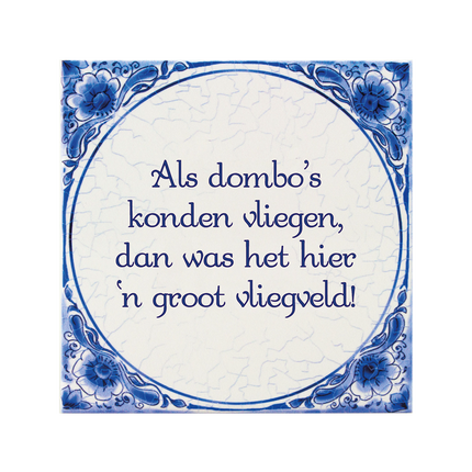 Delft Blue Tile Dombo's 14,5 cm