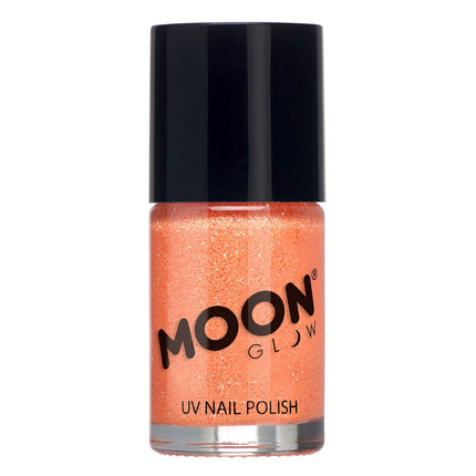 Moon Glow Neon UV Glitter Lakier do paznokci pomarańczowy 14ml