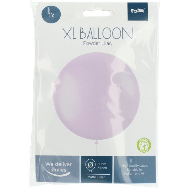 Balon w proszku liliowy 80 cm