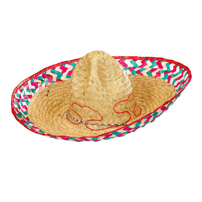 Kolorowe sombrero meksykańskie 52 cm