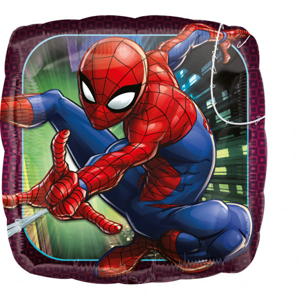 Balon helowy Spiderman kwadrat 43 cm pusty