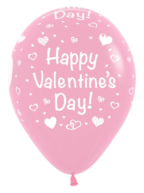 Balony Happy Valentines Day Mix 30cm 25szt