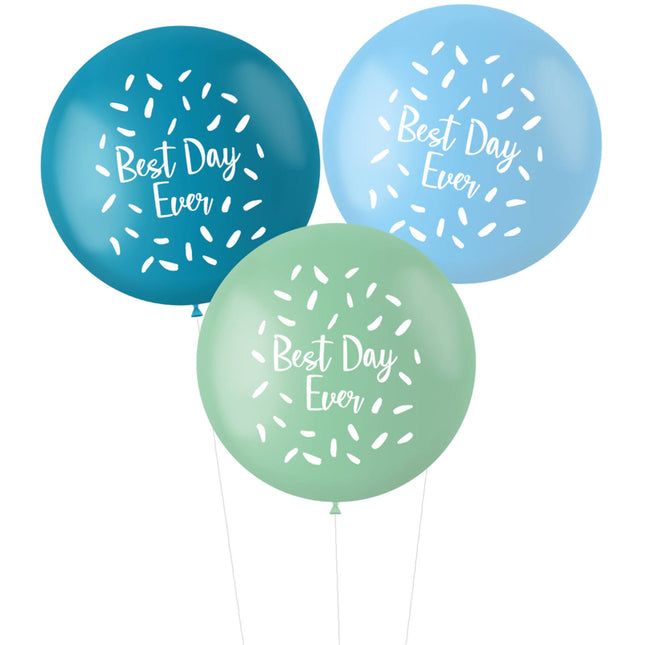 Balony Best Day Ever 80cm 3szt