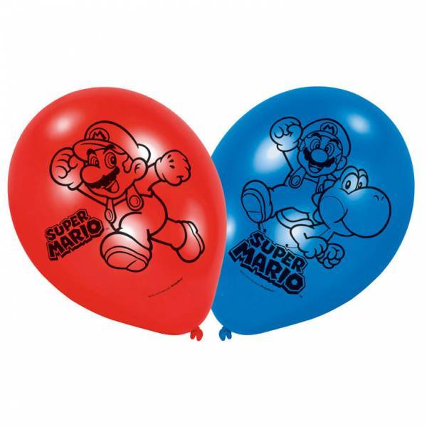 Balony Super Mario 23cm 6szt