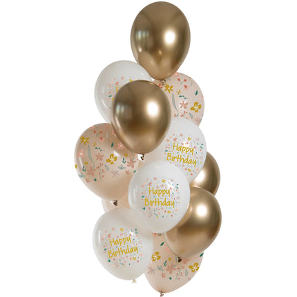 Balony urodzinowe kwiaty 33cm 12szt