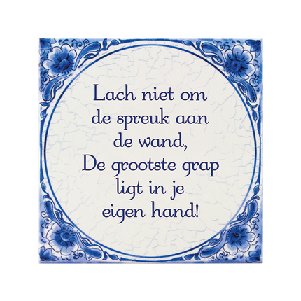 Delft Blue Tile Biggest Joke 14,5 cm