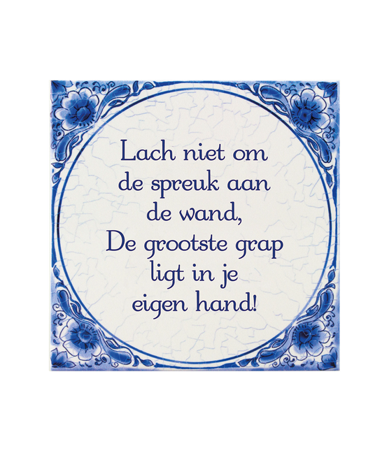 Delft Blue Tile Biggest Joke 14,5 cm