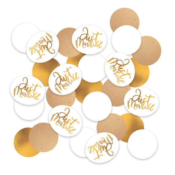 Confetti Just Married Gold White 14g