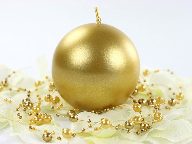 Świece Globe Gold Metallic 6cm 10szt