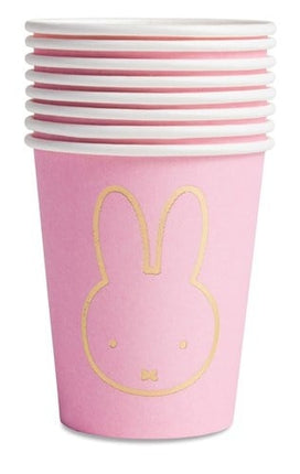 Kubki Miffy jasnoróżowe 250ml 8szt