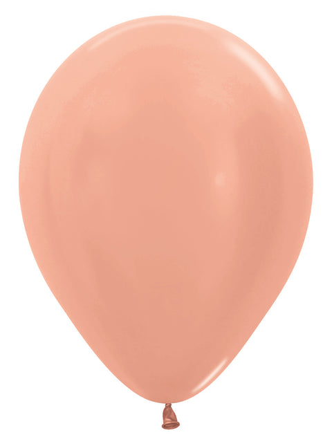 Balony Metallic Rose Gold 30cm 12szt