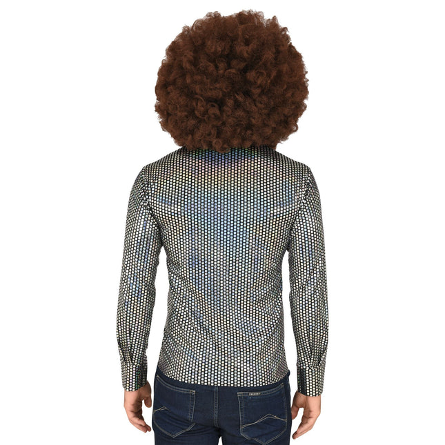 Bluza Disco 70S Srebrna Męska