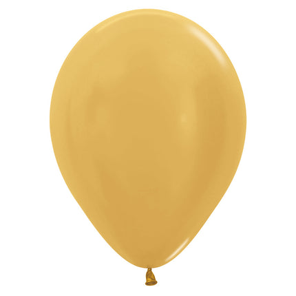 Balony Metallic Gold 23cm 50szt