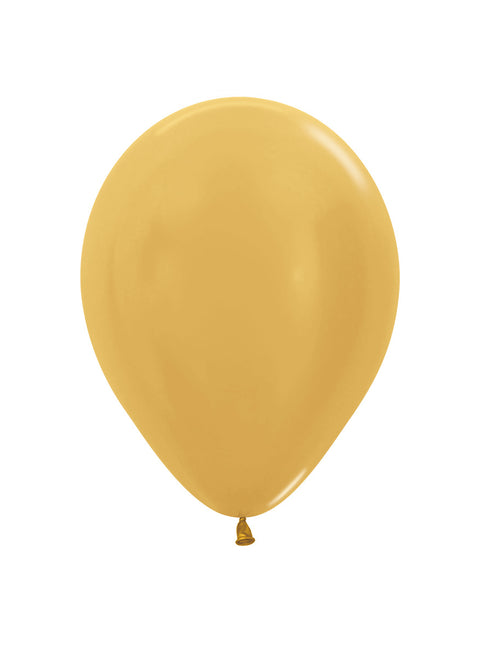 Balony Metallic Gold 23cm 50szt