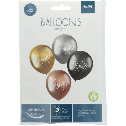 Balony Gratulacje 33cm 4szt