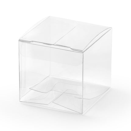 Pudełka na prezenty Cube Transparent 5cm 10szt