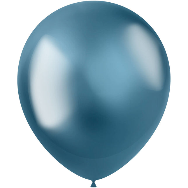 Balony niebieskie chrom 33cm 50szt