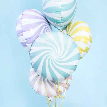 Balon helowy Light Blue Swirl 45 cm pusty