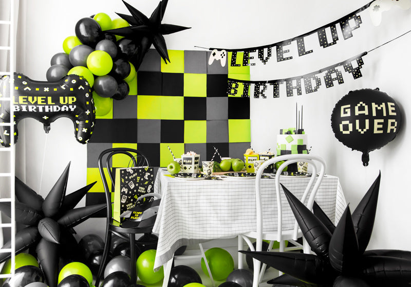 Baner na imprezę gamingową Level Up Birthday 2,5 m