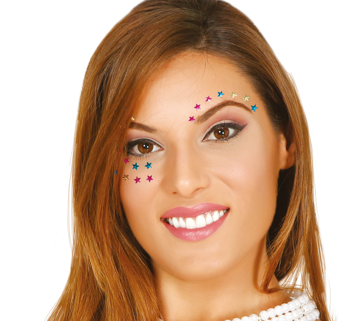 Diamenty do twarzy Star Multicoloured