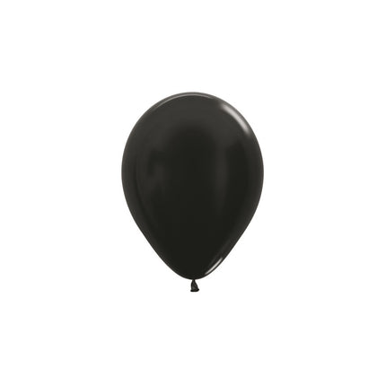 Balony Metallic Black 12cm 50szt