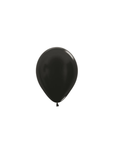 Balony Metallic Black 12cm 50szt