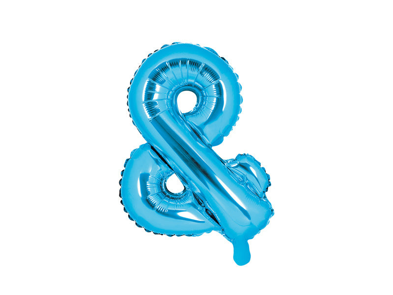 Balon foliowy litera i niebieski pusty 35 cm