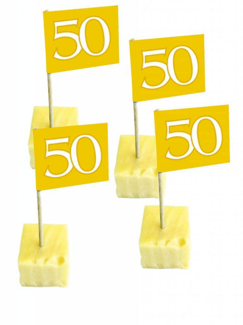 Flagi 50 Years Gold 50szt