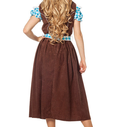 Niebieska sukienka Dirndl Oktoberfest Ladies Long