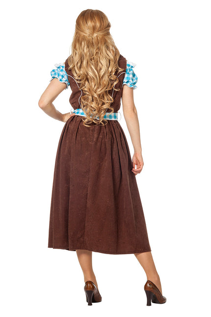 Niebieska sukienka Dirndl Oktoberfest Ladies Long