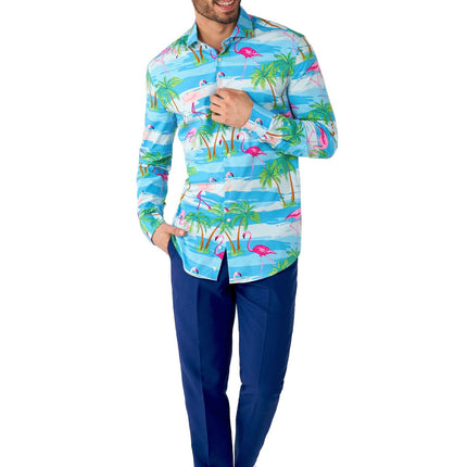 Hawaii Flamingo Shirt Men OppoSuits