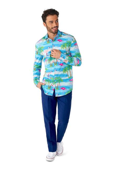 Hawaii Flamingo Shirt Men OppoSuits