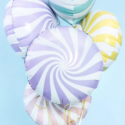 Balon helowy Lilac Swirl 45 cm pusty