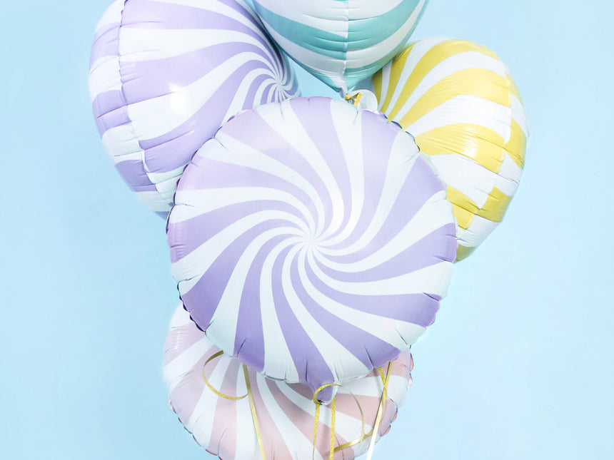 Balon helowy Lilac Swirl 45 cm pusty