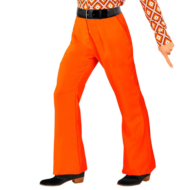 Spodnie męskie Disco 70S pomarańczowe