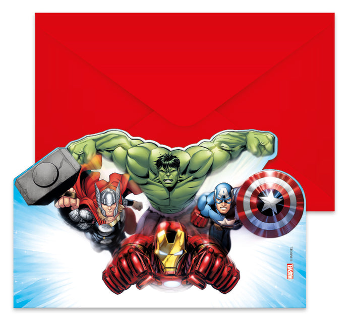 Zaproszenia Avengers Infinity Stones 6 szt.