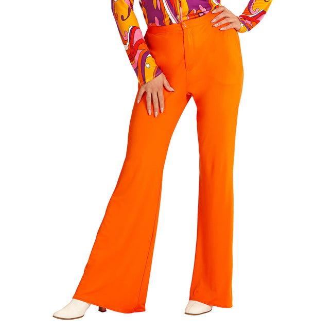 Spodnie Disco 70S pomarańczowe damskie