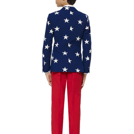 USA Stars Stripes Suit Boy Teen <tc>OppoSuits</tc>