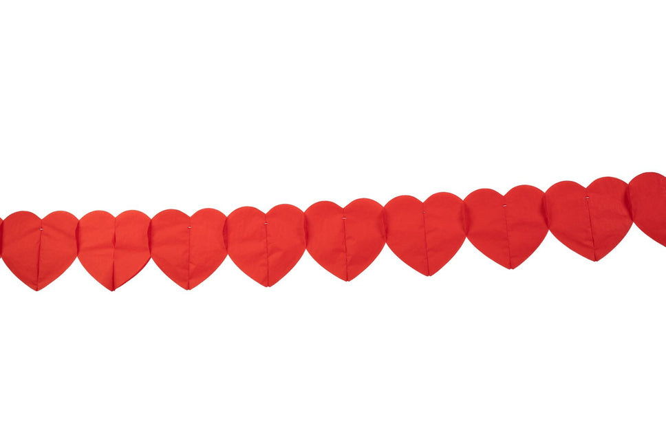 Garland of Hearts Red 6m