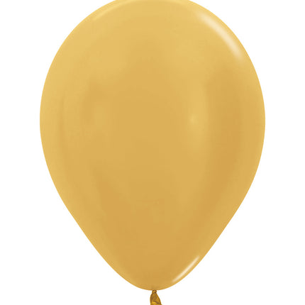 Balony Metallic Gold 25cm 100szt