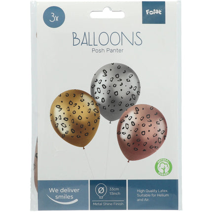 Balony Pantera 33cm 3szt