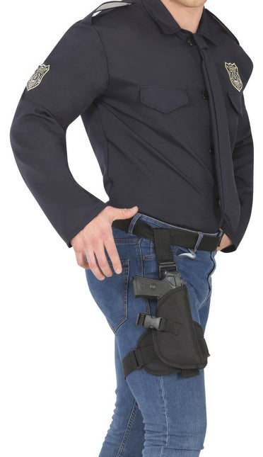 Kabura policyjna czarna z pistoletem